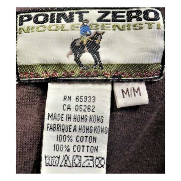 POINT ZERO Brown Long Sleeve Mock Neck Top in Size Medium - Picture 3 of 5